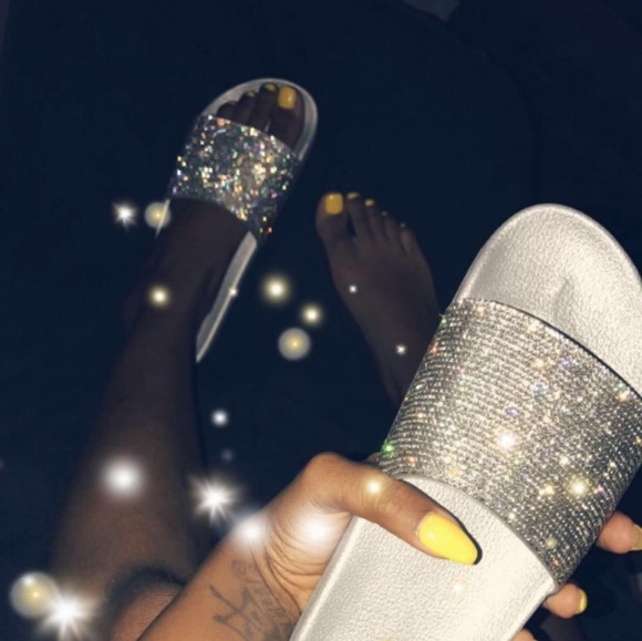 Last Size 6 🖤Silver Swarovsky Rhinestone Sandal - Picture 8 of 8